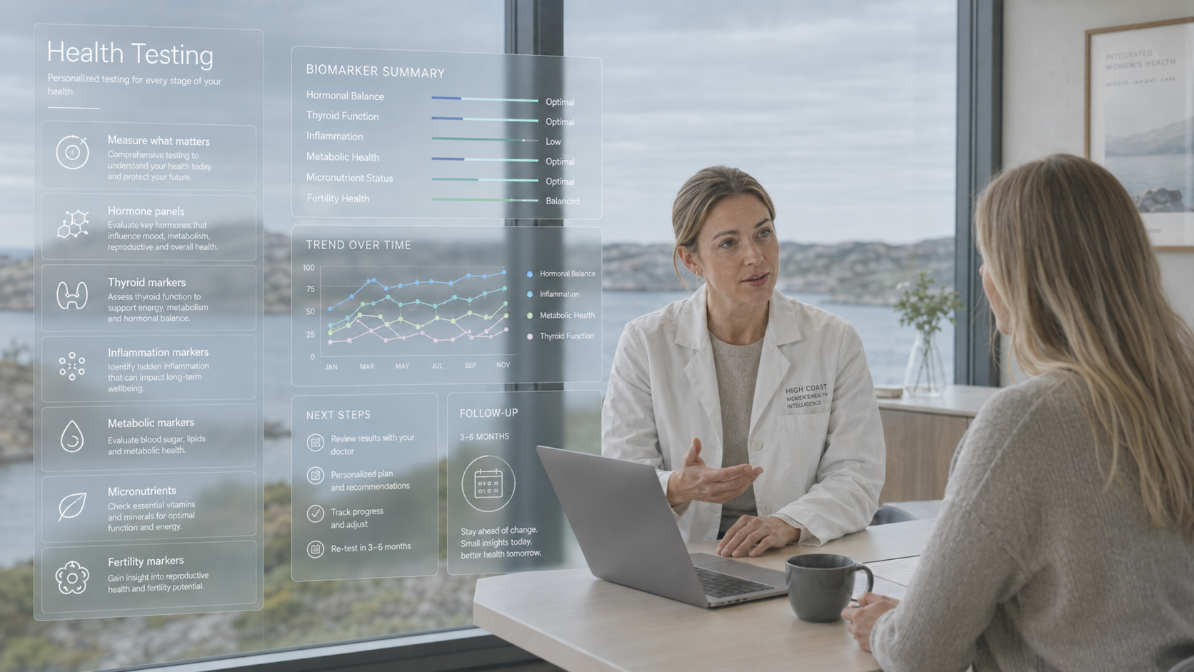 Health testing, women´s health