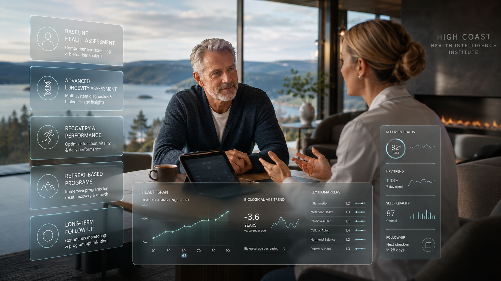 Longevity Program Format at High Coast Health Intelligence Institute
