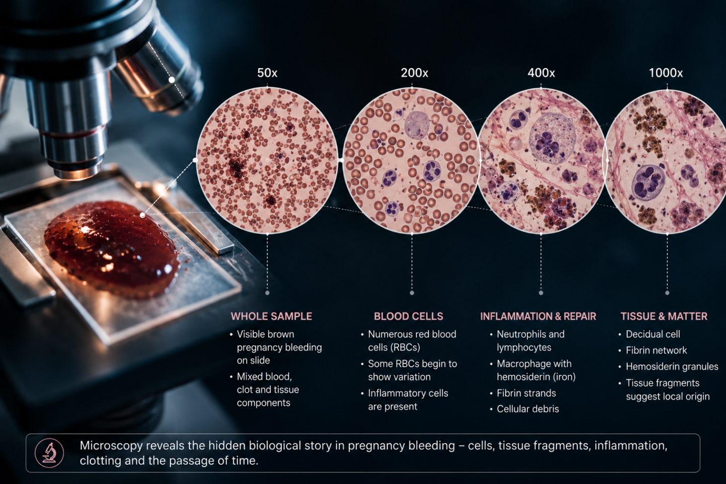 Microscopy and pregnancy bleeding